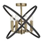 SEARCHLIGHT Hoopla 4lt plafonnier, bronze 8344-4BZ