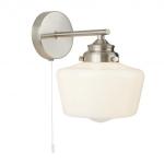 SEARCHLIGHT School house 1lt applique , satin argent 8708-1SS