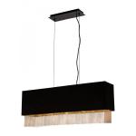 SEARCHLIGHT Fringe 4lt suspension, abatjour noir ave 8724-4BK