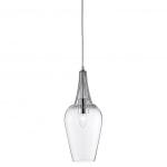 SEARCHLIGHT Whisk suspension - chrome & verre transp 8911CC