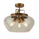 SEARCHLIGHT Boule 3lt plafonnier, bronze/claire 8973-3BZ