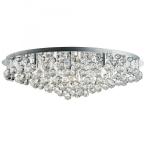 SEARCHLIGHT Hanna - large 8lt rond chrome plafonnier 9598-8CC