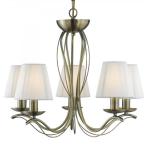 SEARCHLIGHT Andretti - 5lt ceiling, laiton antique, 9825-5AB
