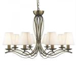 SEARCHLIGHT Andretti - 8lt ceiling, laiton antique, 9828-8AB