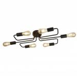 SEARCHLIGHT Circuit 6lt ceiling plafonnier, noir mat 9926-6BK