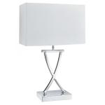 SEARCHLIGHT Club lampe a poser x base, chrome, blanc EU7923CC