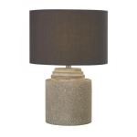 SEARCHLIGHT Zara gris cement lampe a poser avec abat EU9260GY