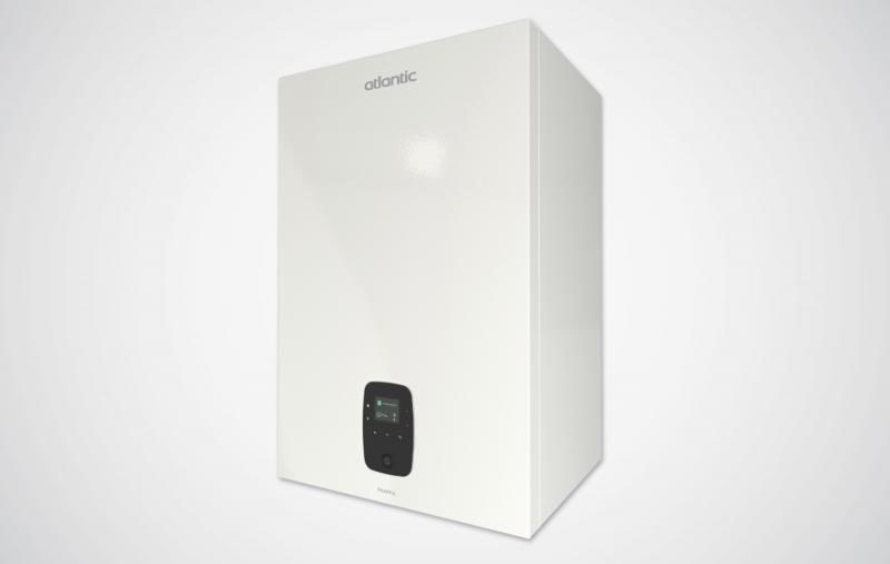 Photo Chaudire murale gaz  condensation. chauffage 25kW chemine/ventouse + ECS accumule 18 L/Min (ballon serpentin inox de  45L Hydro Serenity intgr) | Ref : 021347