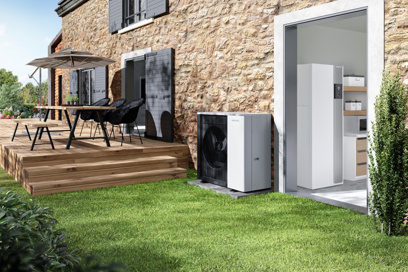 Photo Pompe � chaleur air/eau monobloc inverter (60DC) - 11 kW monophas�e - chauffage et eau chaude sanitaire | Ref : 526992