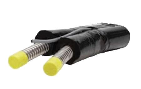 Photo Accessoire solaire - Twin tube Inox flexible Dn 16 - 1 Bobine de 15M. raccordement Aller/Retour Isol avec Cble de Sonde Inclus. (avec Set de raccordement Inclus) | Ref : 260007       