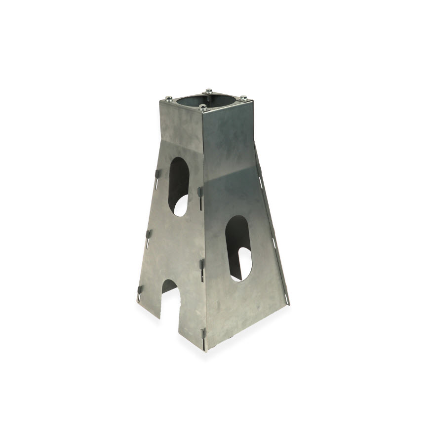 Photo Peblar Pole Base pour pied simple/double � enterrer en acier magnelis | Ref : 007801